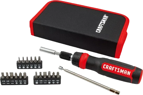 CRAFTSMAN Ratcheting Screwdriver, Multibit Set, 26-Piece